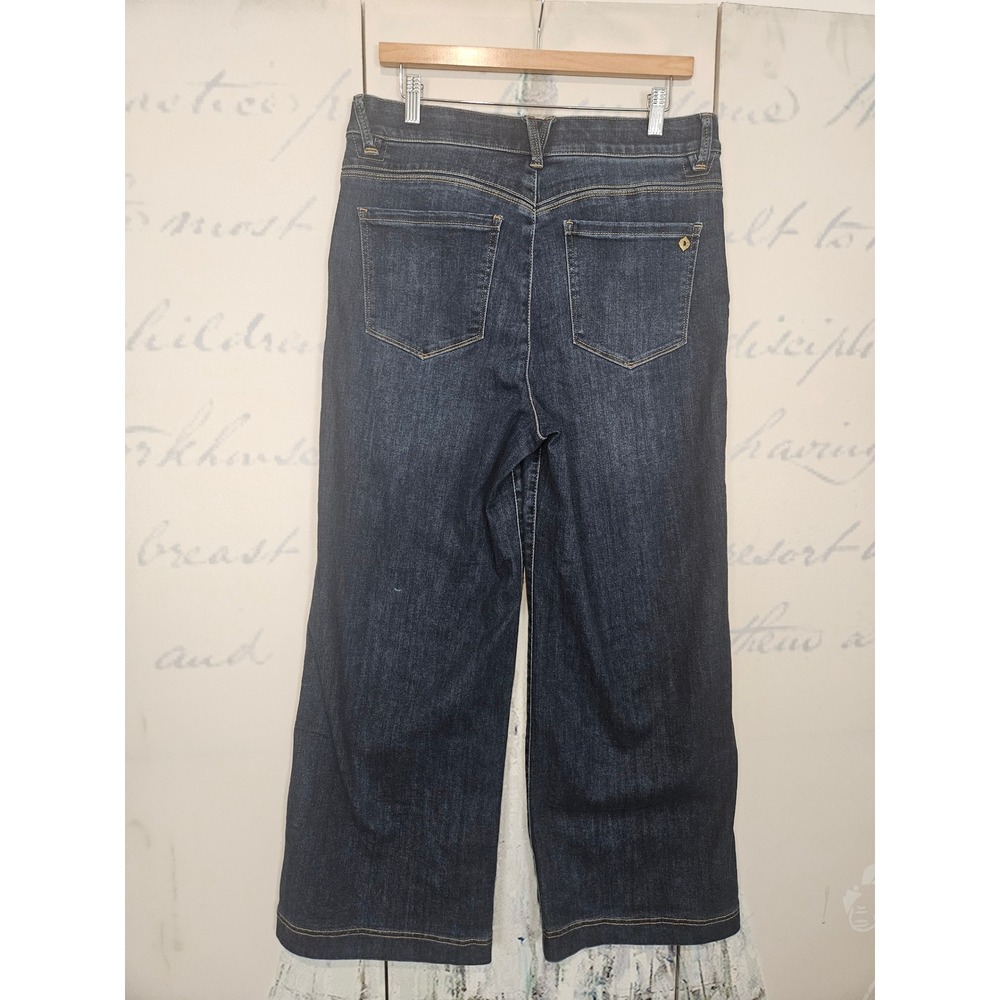 Democracy Wide Leg Flare Jeans in Dark Indigo - Picture 2 of 11